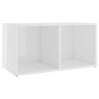 Vidaxl Tv Cabinet High Gloss White 28.3X13.8X14.4 Engineered Wood