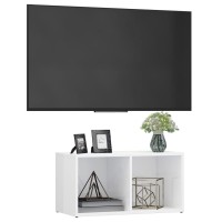 Vidaxl Tv Cabinet High Gloss White 28.3X13.8X14.4 Engineered Wood