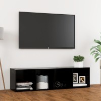 Vidaxl Tv Cabinet Black 56.1X13.8X14.4 Engineered Wood