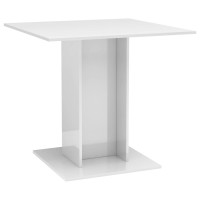 vidaXL Dining Table High Gloss White 31.5