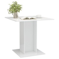 vidaXL Dining Table High Gloss White 31.5