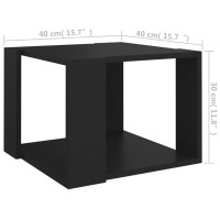 vidaXL Coffee Table Black 15.7