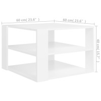 vidaXL Coffee Table White 23.6