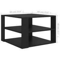 vidaXL Coffee Table Black 23.6