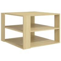 Vidaxl Coffee Table Sonoma Oak 23.6X23.6X15.7 Engineered Wood