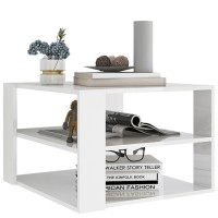 vidaXL Coffee Table High Gloss White 23.6