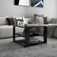 vidaXL Coffee Table High Gloss Black 23.6