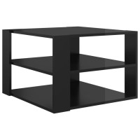 vidaXL Coffee Table High Gloss Black 23.6