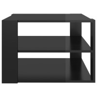 vidaXL Coffee Table High Gloss Black 23.6