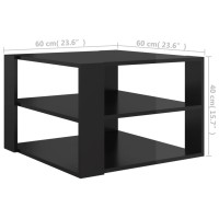 vidaXL Coffee Table High Gloss Black 23.6