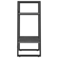 vidaXL 2-Tier Book Cabinet Gray 15.7