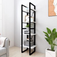 Vidaxl 4-Tier Book Cabinet White 15.7X11.8X55.1 Engineered Wood