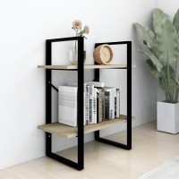 Vidaxl 2-Tier Book Cabinet Sonoma Oak 23.6X11.8X27.6 Engineered Wood