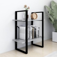 Vidaxl 2-Tier Book Cabinet Concrete Gray 23.6X11.8X27.6 Engineered Wood