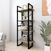 vidaXL 4-Tier Book Cabinet Sonoma Oak 23.6