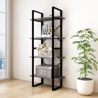 vidaXL 4-Tier Book Cabinet Gray 23.6