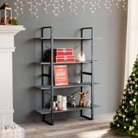 vidaXL 4-Tier Book Cabinet Gray 39.4