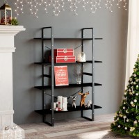 vidaXL 4-Tier Book Cabinet Black 39.4