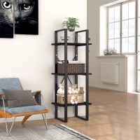 Vidaxl 3-Tier Book Cabinet Black 15.7X11.8X41.3 Engineered Wood