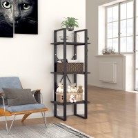 Vidaxl 3-Tier Book Cabinet Gray 15.7X11.8X41.3 Engineered Wood