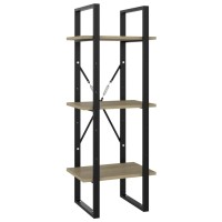 Vidaxl 3-Tier Book Cabinet Sonoma Oak 15.7X11.8X41.3 Engineered Wood