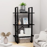 Vidaxl Storage Shelf Black 23.6X11.8X41.3 Engineered Wood