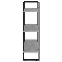 vidaXL Book Cabinet Concrete Gray 31.5