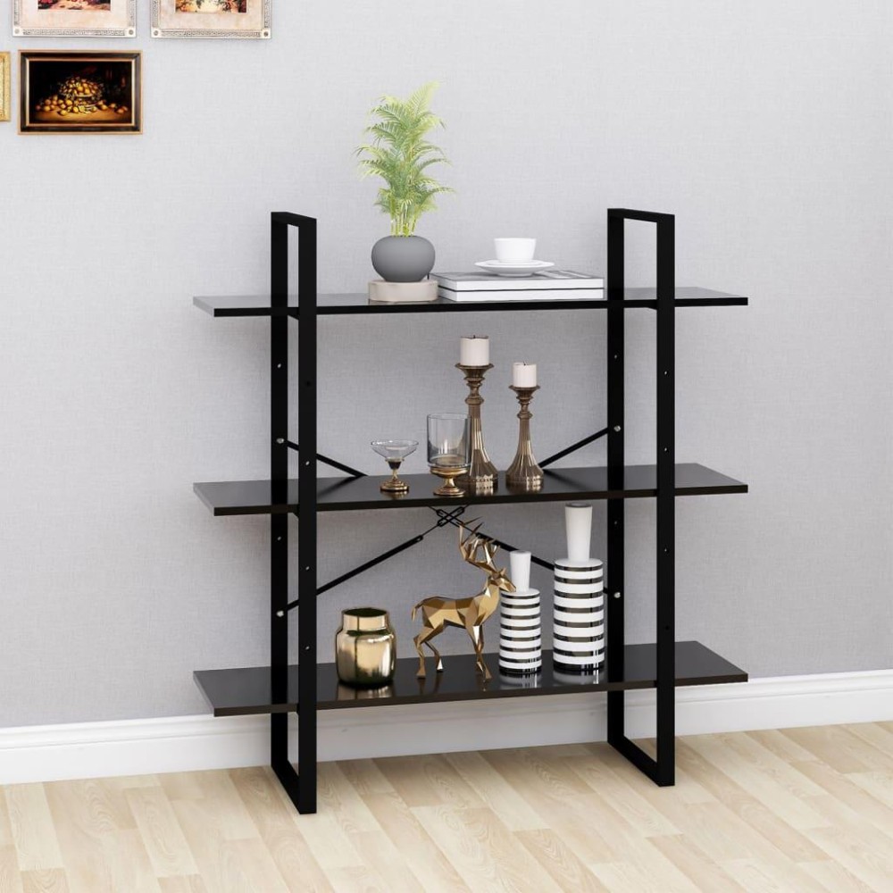 vidaXL Book Cabinet Black 39.4