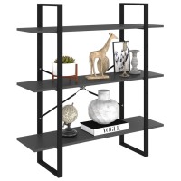 vidaXL Book Cabinet Gray 39.4