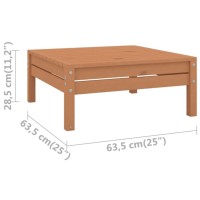 vidaXL Patio Footstool Honey Brown Solid Wood Pine