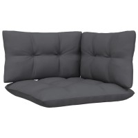 vidaXL 2-Seater Patio Sofa with Cushions Black Solid Pinewood