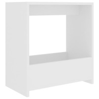 Vidaxl Side Table White 19.7X10.2X19.7 Engineered Wood