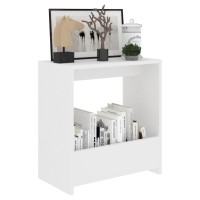 Vidaxl Side Table White 19.7X10.2X19.7 Engineered Wood