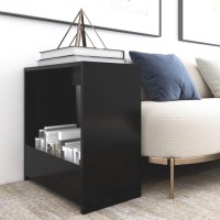 Vidaxl Side Table Black 19.7X10.2X19.7 Engineered Wood