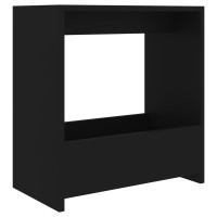 Vidaxl Side Table Black 19.7X10.2X19.7 Engineered Wood