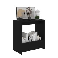 Vidaxl Side Table Black 19.7X10.2X19.7 Engineered Wood