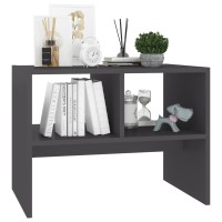 Vidaxl Side Table Gray 23.6X15.7X17.7 Engineered Wood