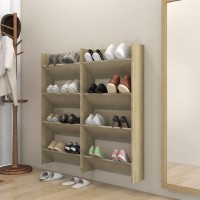 vidaXL Wall Shoe Cabinets 4 pcs Sonoma Oak 23.6