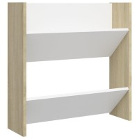 vidaXL Wall Shoe Cabinets 4 pcs White&Sonoma Oak 23.6