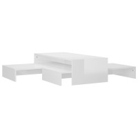 vidaXL Nesting Coffee Table Set High Gloss White 39.4