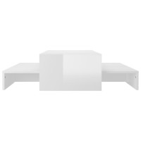 vidaXL Nesting Coffee Table Set High Gloss White 39.4