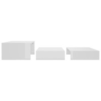 vidaXL Nesting Coffee Table Set High Gloss White 39.4