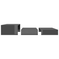 vidaXL Nesting Coffee Table Set High Gloss Gray 39.4