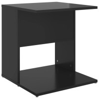 vidaXL Side Table High Gloss Black 17.7