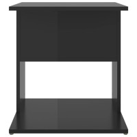 vidaXL Side Table High Gloss Black 17.7