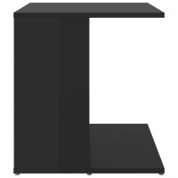 vidaXL Side Table High Gloss Black 17.7