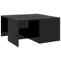 vidaXL Coffee Tables 4 pcs High Gloss Black 13