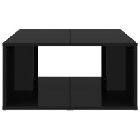 vidaXL Coffee Tables 4 pcs High Gloss Black 13