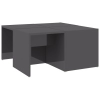 vidaXL Coffee Tables 4 pcs High Gloss Gray 13