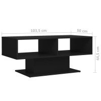 vidaXL Coffee Table Black 40.7